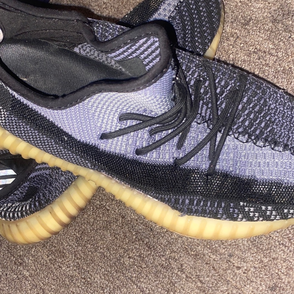 Yeezy Black and Gray Sneakers with Tan Sole